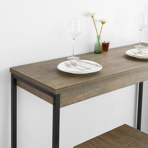 SoBuy OGT30-N 3-delige Bartafelset Bartafel met 2 krukken MDF
